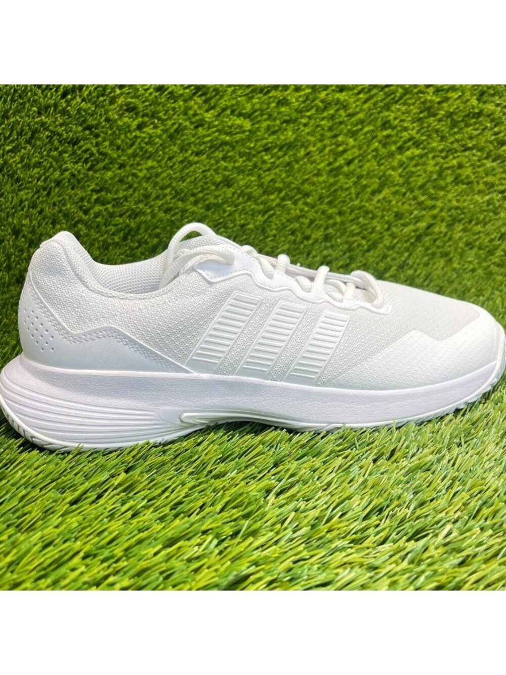 Adidas Gamecourt 2 Womens Size 9 White Athletic Running Tennis Shoes Sneakers